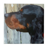 Gordon Setter Ceramic Tegel Tegeltje (Voorkant)