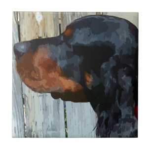 Gordon Setter Ceramic Tegel Tegeltje