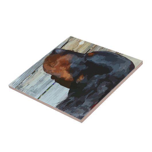 Gordon Setter Ceramic Tegel Tegeltje (Zijkant)