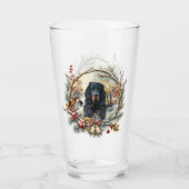 Gordon Setter Christmas Joy – Seasonal Dog Art Glas (Achterkant)