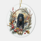 Gordon Setter Christmas Joy – Seasonal Dog Art Keramisch Ornament (Links)