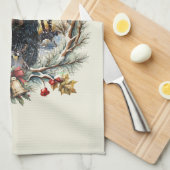 Gordon Setter Christmas Joy – Seasonal Dog Art Theedoek (Quarter Fold)