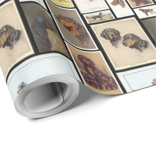 Gordon Setter Cigarette Cards Cadeaupapier (Rol Hoek)