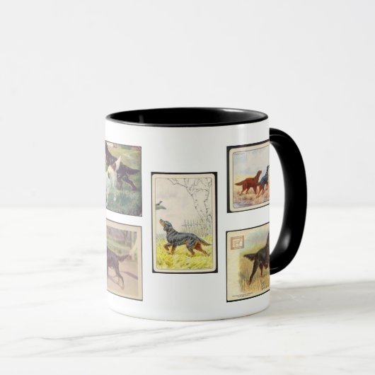 Gordon Setter Cigarette Kaarten Ceramische Mok (Voorkant rechts)