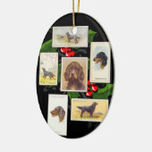 Gordon Setter Cigarette Kaarten kerstversiering Keramisch Ornament (Links)