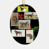 Gordon Setter Cigarette Kaarten kerstversiering Keramisch Ornament (Achterkant)