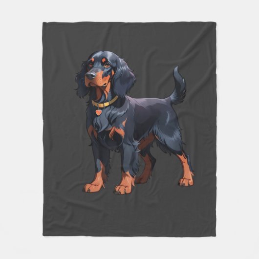 Gordon Setter Classic T-Shirt Fleece Deken (Voorkant)