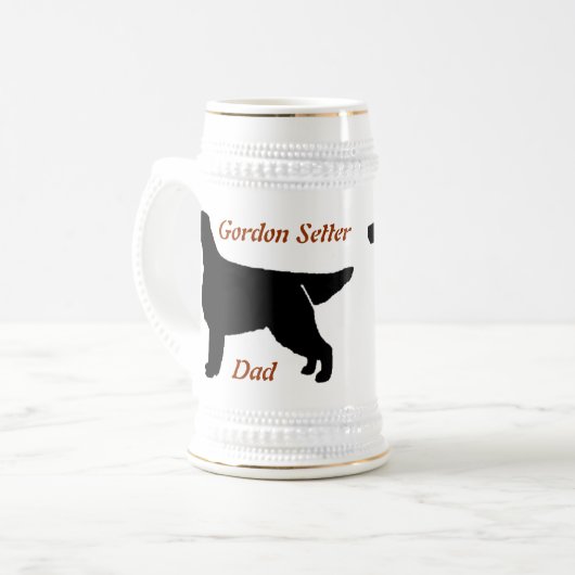 Gordon Setter Dad Ceramic Stein Bierpul (Voorkant links)