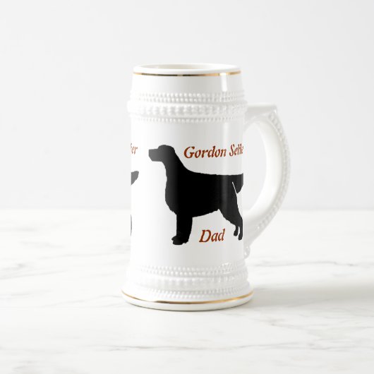 Gordon Setter Dad Ceramic Stein Bierpul (Voorkant rechts)