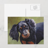 Gordon Setter Dog Art Briefkaart (Voorkant / Achterkant)