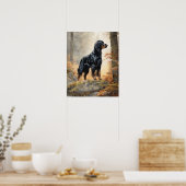 Gordon Setter Dog Art Print Poster (Keuken)