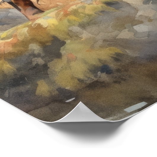 Gordon Setter Dog Art Print Poster (Hoek)