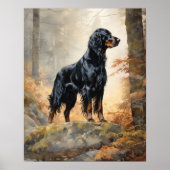 Gordon Setter Dog Art Print Poster (Voorkant)