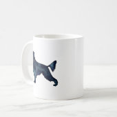 Gordon Setter Dog Black Waterverf Silhouette Koffiemok (Voorkant links)