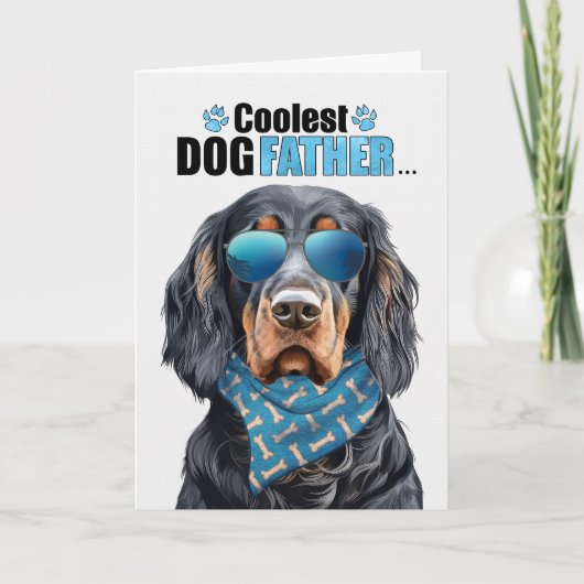 Gordon Setter Dog Koudest Dad Vaderdag Feestdagen Kaart (Voorkant)