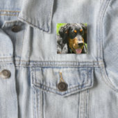 Gordon Setter Dog Pin Vierkante Button 5,1 Cm (In situ)