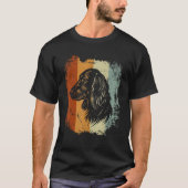 Gordon Setter Dog Retro Design T-shirt (Voorkant)