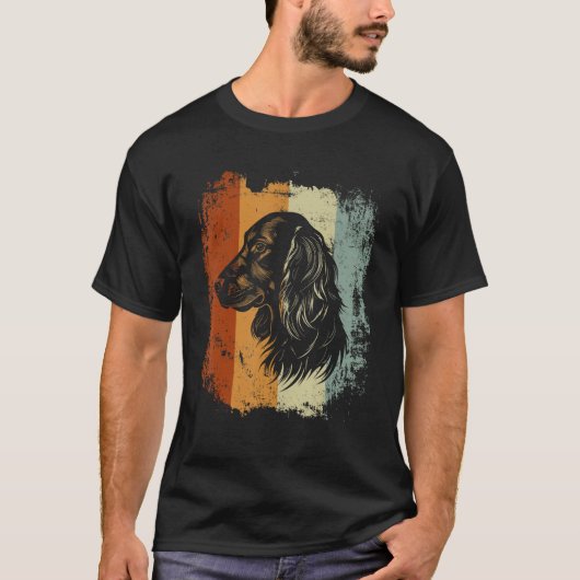 Gordon Setter Dog Retro Design T-shirt (Voorkant)