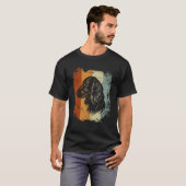 Gordon Setter Dog Retro Design T-shirt (Voorkant volledig)