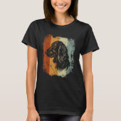 Gordon Setter Dog Retro Design T-shirt (Voorkant)