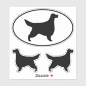 Gordon Setter Dog Silhouettes Vinyl Sticker Set (Vel)
