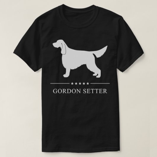Gordon Setter Dog White Silhouette Pullover (Design voorkant)