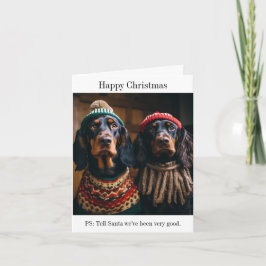 Gordon Setter Dogs Kerst Kaart