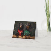 Gordon Setter Dogs Kerst Kaart (Voorkant)