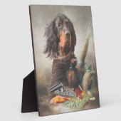 Gordon Setter , Duck jagende Plaque Fotoplaat (Zijkant)