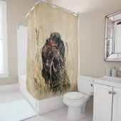 Gordon Setter, Duck Jager Tapestry Poster Throw Douchegordijn (In situ)