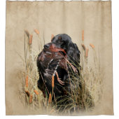 Gordon Setter, Duck Jager Tapestry Poster Throw Douchegordijn (Voorkant)