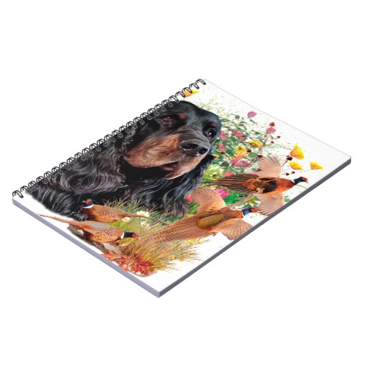 Gordon Setter, Duck Jager Tapestry Poster Throw Notitieboek (Linkerzijde)