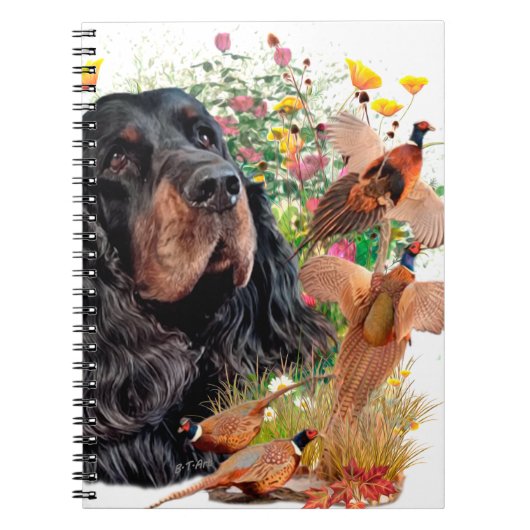 Gordon Setter, Duck Jager Tapestry Poster Throw Notitieboek (Voorkant)