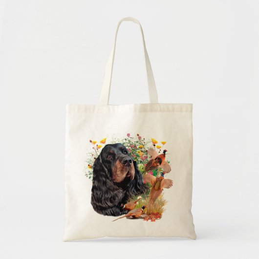 Gordon Setter, Duck Jager Tapestry Poster Throw Tote Bag (Voorkant)