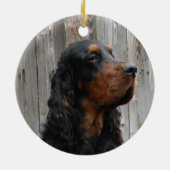 Gordon Setter Foto Ornament (Achterkant)