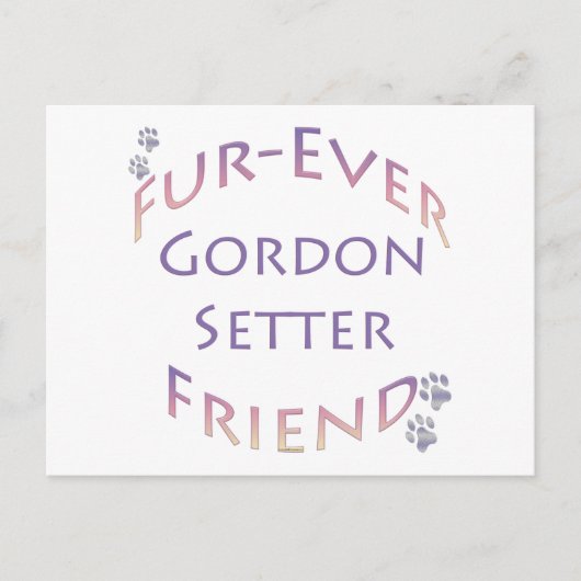 Gordon Setter Furever Briefkaart (Voorkant)