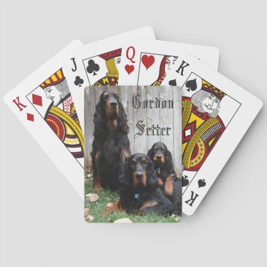 Gordon Setter Generaties Speelkaarten (Achterkant)