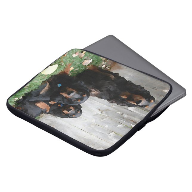 Gordon Setter Generations Laptop Computer Sleeve (Voorkant top)