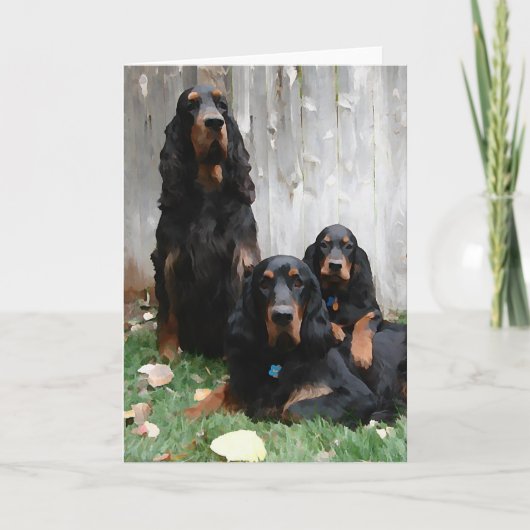 Gordon Setter Generations Painting Note Kaart (Voorkant)