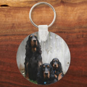 Gordon Setter Generations Painting Sleutelhanger (Voorkant)