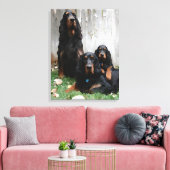 Gordon Setter Generations Wrapped Canvas Print (Insitu (Woonkamer))