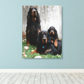 Gordon Setter Generations Wrapped Canvas Print (Insitu (Houten vloer))