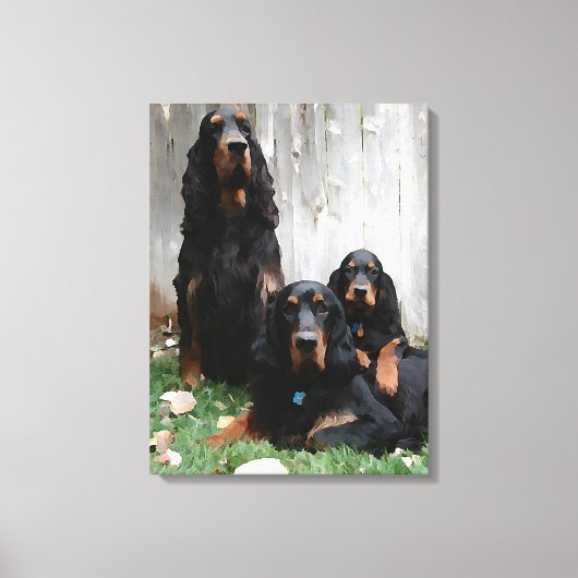 Gordon Setter Generations Wrapped Canvas Print (Voorkant)