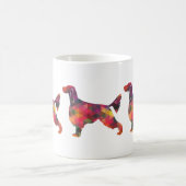 Gordon Setter Geometric Pattern Silhouette Multi Koffiemok (Center)