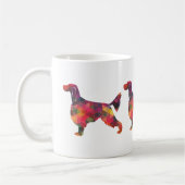 Gordon Setter Geometric Pattern Silhouette Multi Koffiemok (Links)