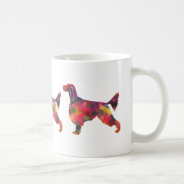 Gordon Setter Geometric Pattern Silhouette Multi Koffiemok