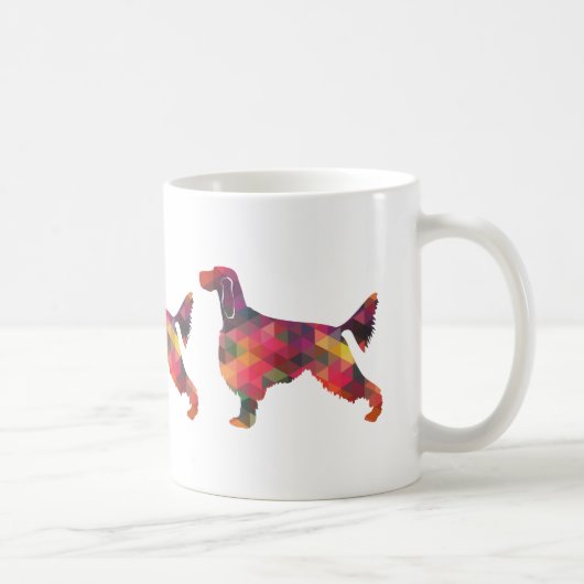 Gordon Setter Geometric Pattern Silhouette Multi Koffiemok (Rechts)