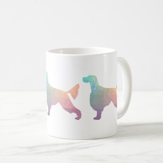 Gordon Setter Geometric Pattern Silhouette Pastel Koffiemok (Voorkant rechts)