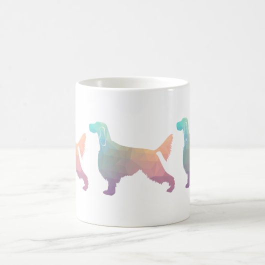 Gordon Setter Geometric Pattern Silhouette Pastel Koffiemok (Center)