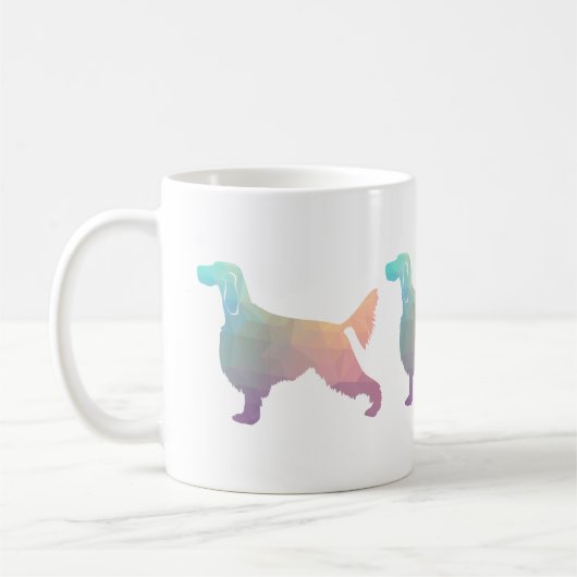 Gordon Setter Geometric Pattern Silhouette Pastel Koffiemok (Links)